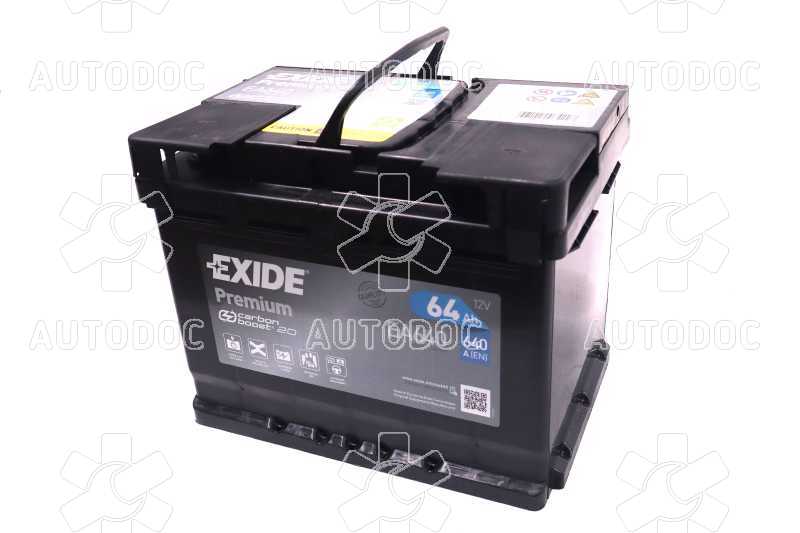 Аккумулятор 64Ah-12v PREMIUM(242х175х190),R,EN640 EXIDE EA640