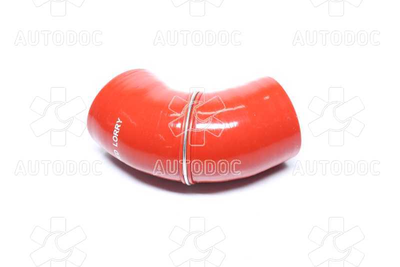 Патрубок повітряного фільтра КАМАЗ кутовий (СИЛІКОН червоний, D=68 мм, L=80х80 мм). Фото 4