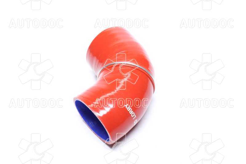 Патрубок повітряного фільтра КАМАЗ кутовий (СИЛІКОН червоний, D=68 мм, L=80х80 мм). Фото 2