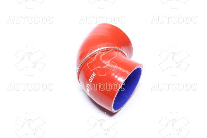 Патрубок фильтра воздушного КАМАЗ угловой (СИЛИКОН красный, D=70 мм., L=130 мм.). Фото 5
