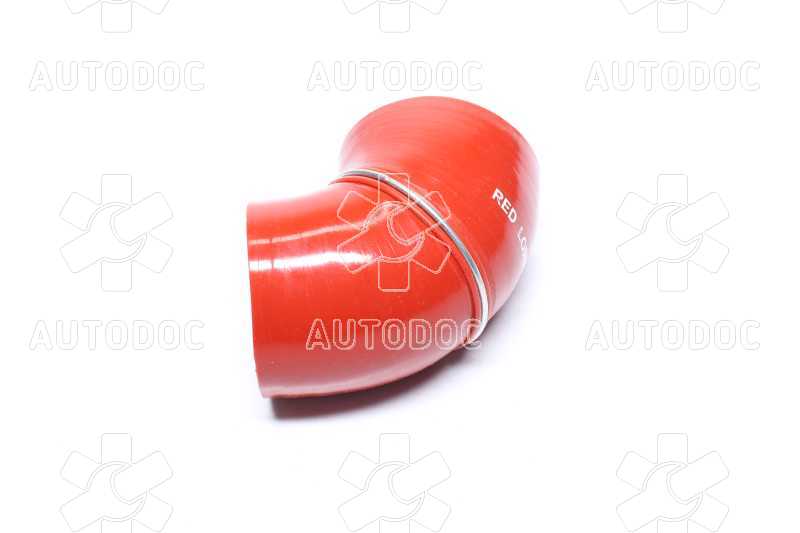 Патрубок фильтра воздушного КАМАЗ угловой (СИЛИКОН красный, D=70 мм., L=130 мм.). Фото 3