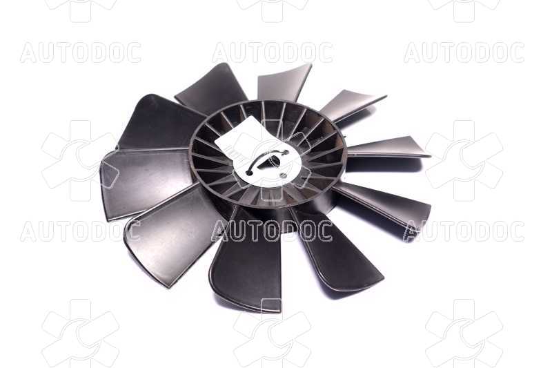 Вентилятор системы охлаждения ГАЗ3302 (10 лопастей, с пластиной, пластик). Фото 1