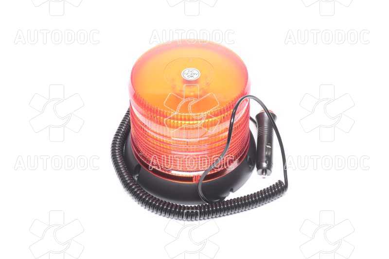 Маяк проблесковый оранж. LED, 12/24V, магнит и 3 отверстия для крепежа под болт М5 (LITLEDA, JUBANA). Фото 5