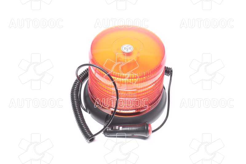 Маяк проблисковий помаранч.  LED, 12/24V,  магніт+3 отвори для кріпл. під болт М5 (LITLEDA, JUBANA). Фото 6