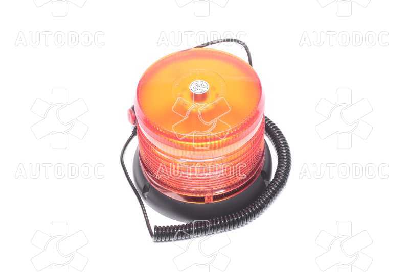 Маяк проблесковый оранж. LED, 12/24V, магнит и 3 отверстия для крепежа под болт М5 (LITLEDA, JUBANA). Фото 3