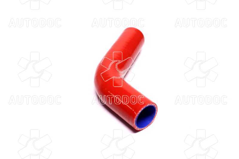 Патрубок радиатора верхний МТЗ (СИЛИКОН красный, D=38 мм., L=270 мм.). Фото 5