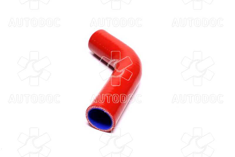 Патрубок радиатора верхний МТЗ (СИЛИКОН красный, D=38 мм., L=270 мм.). Фото 2