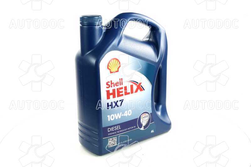 Масло моторное SHELL Helix Diesel HX7 SAE 10W-40 CF (Канистра 4л). Фото 2
