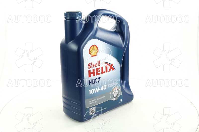 Олива моторн. SHELL Helix HX7 SAE 10W-40 (Каністра 4л). Фото 1