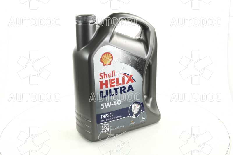 Масло моторное SHELL Helix Diesel Ultra SAE 5W-40 CF (Канистра 4л). Фото 1