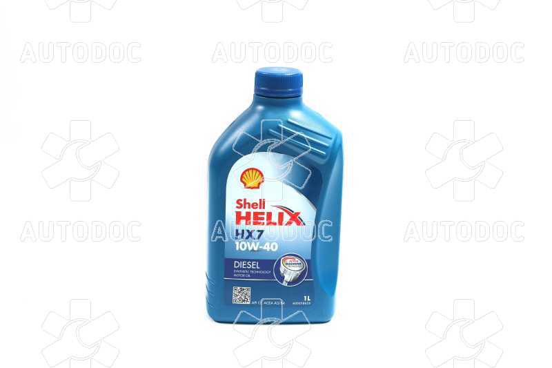 Масло моторное SHELL Helix Diesel HX7 SAE 10W-40 CF (Канистра 1л). Фото 1