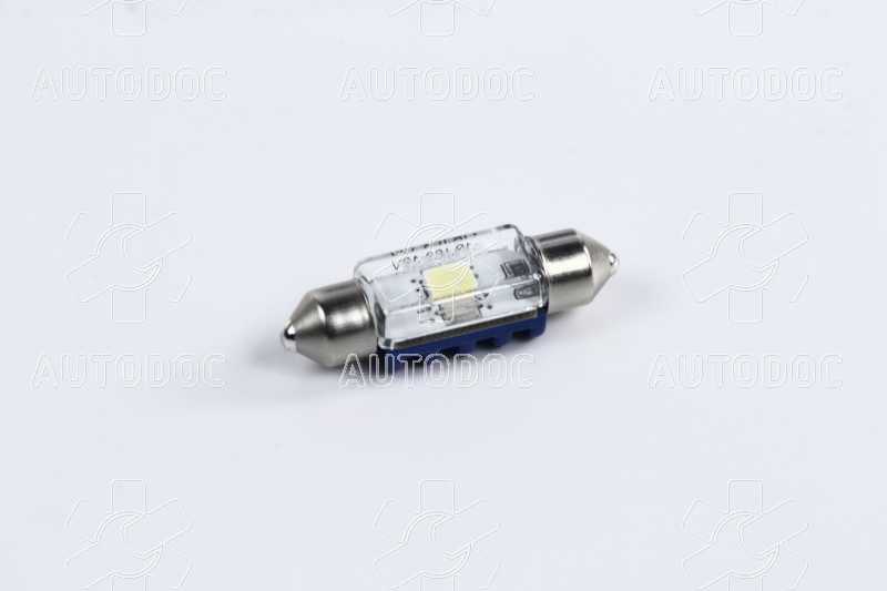 Лампа вспомогательного освещения T10,5x38 12V SV8.5-8 (10,5x38) BlueVision LED 6 000 K (пр-во Philips). Фото 1