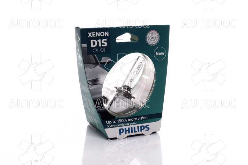 Лампа ксеноновая D1S X-treme Vision 85В, 35Вт, PK32d-2 4800К+/-600К (пр-во Philips). Фото 1