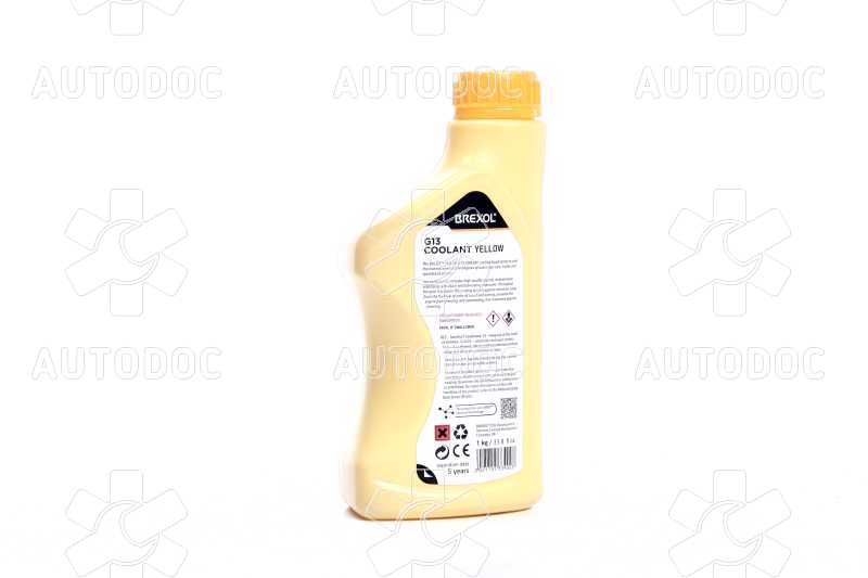 Антифриз BREXOL YELLOW G13 Antifreeze (желтый) 1kg. Фото 4