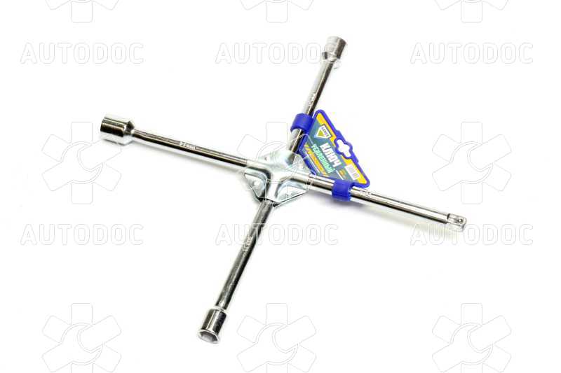 Ключ крест усиленный, с центр. пластиной, хром 17X19X21X1/2 мм. <ARMER>. Фото 2