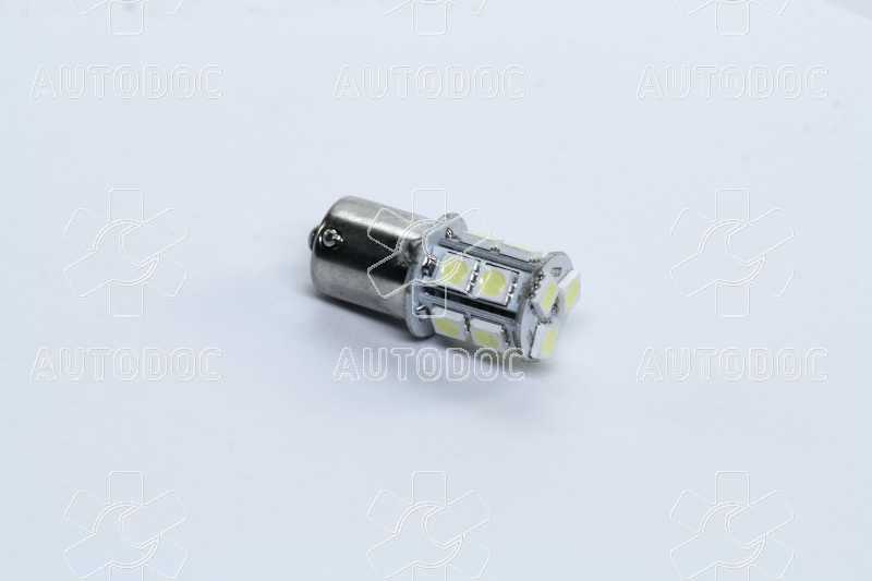 Лампа LED  указателей поворотов и стоп-сигналов (13SMD) BA15S 12V WHITE<TEMPEST>. Фото 1