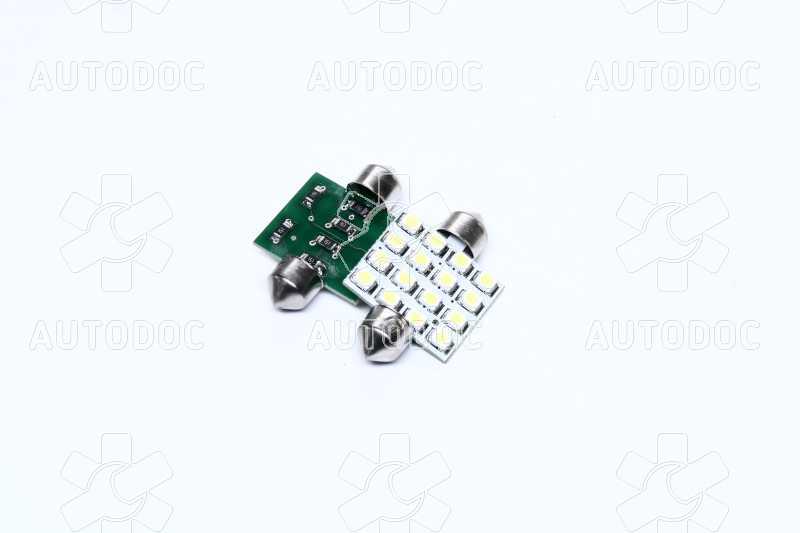 Лампа LED софитная C5W 12V  T11x36-S8.5 (16 SMD 2835) WHITE   <TEMPEST>. Фото 1