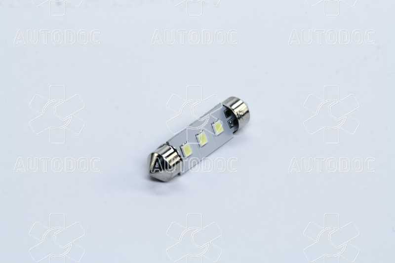 Лампа LED софитная  C5W 12V Т11x39-S8.5 (3 SMD,size 3528)  WHITE <TEMPEST>. Фото 2