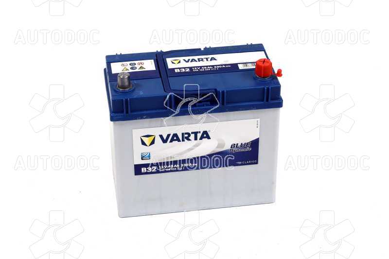 Аккумулятор   45Ah-12v VARTA BD(B32) (238х129х227),R,EN330 Азия. Фото 6