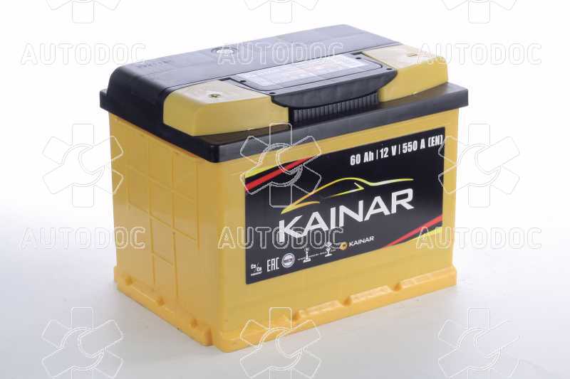 Аккумулятор   60Ah-12v KAINAR (242х175х190),L,EN550. Фото 1