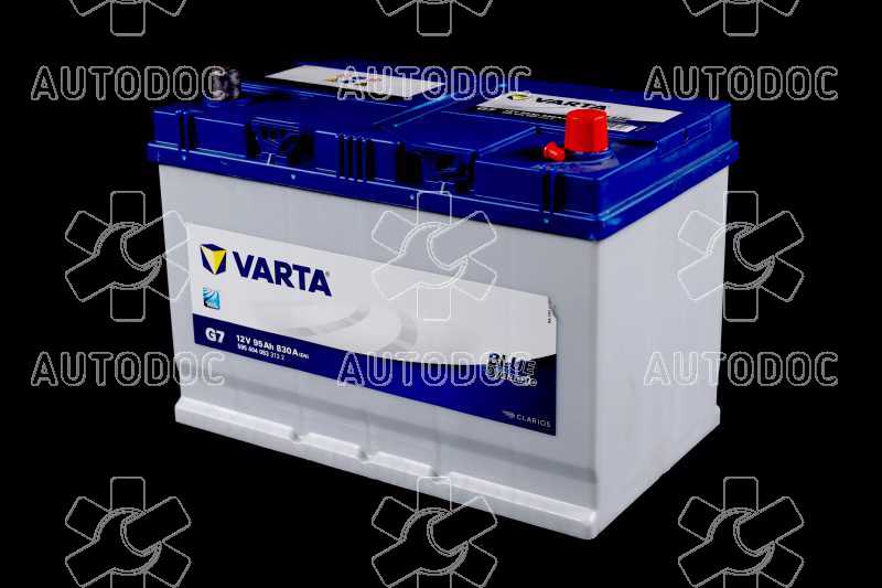 Аккумулятор   95Ah-12v VARTA BD(G7) (306х173х225),R,EN830 Азия !КАТ. -10%. Фото 1