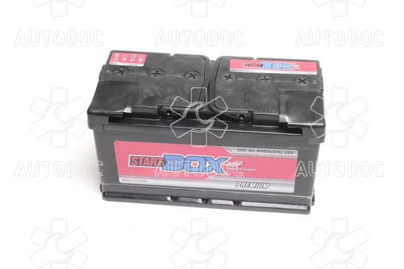 Аккумулятор  100Ah-12v StartBOX Premium (352x175x190),L,EN840. Фото 6