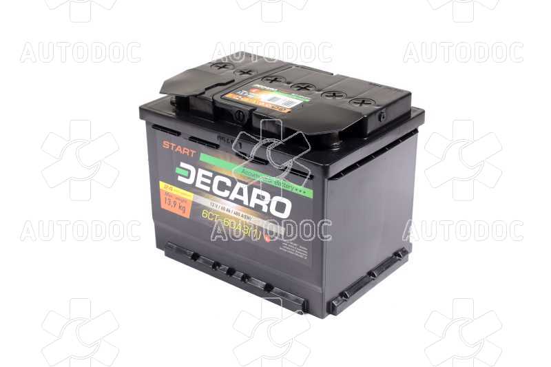 Аккумулятор   60Ah-12v DECARO START (242x175x190),L,EN480. Фото 1