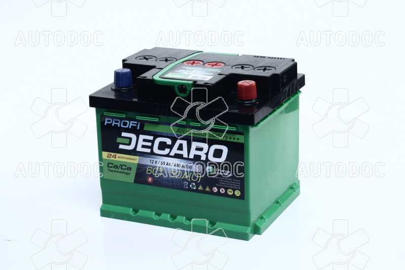 Аккумулятор   50Ah-12v DECARO PROFI (207x175x175),R,EN480. Фото 1