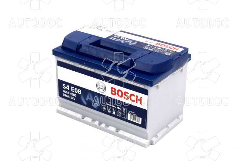 Аккумулятор   70Ah-12v BOSCH EFB (S4E08) (278x175x190),R,EN760. Фото 1