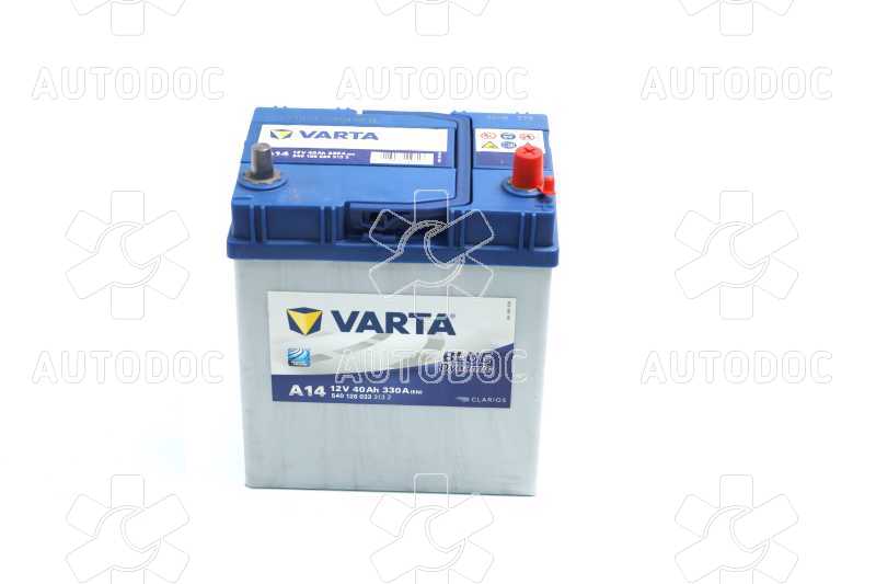 Аккумулятор тонкие клеммы 40Ah-12v VARTA BD (A14) (187х127х227) ,R,EN330. Фото 10