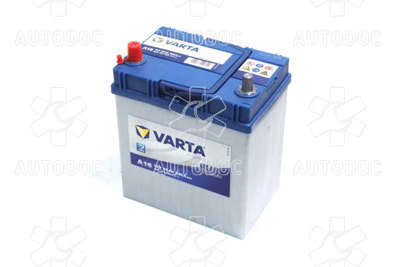 Аккумулятор тонкие клеммы 40Ah-12v VARTA BD (A15) (187х127х227) ,L,EN330. Фото 3