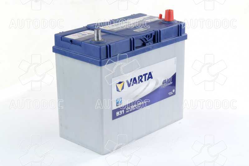 Аккумулятор   45Ah-12v VARTA BD(B31) (238х129х227),R,EN330 Азия тонкие клеммы. Фото 2