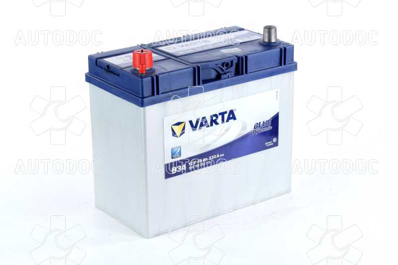 Аккумулятор   45Ah-12v VARTA BD(B34) (238х129х227),L,EN330 Азия. Фото 2