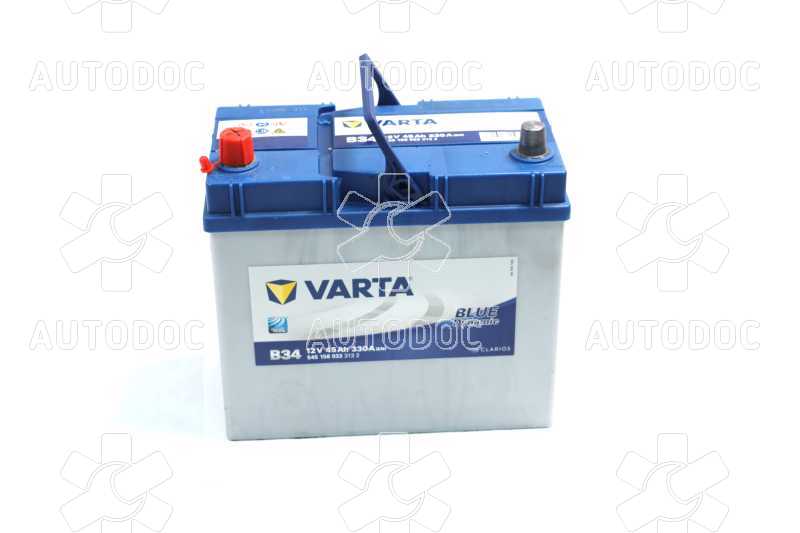 Аккумулятор   45Ah-12v VARTA BD(B34) (238х129х227),L,EN330 Азия. Фото 10