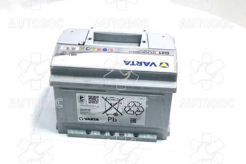 Аккумулятор   61Ah-12v VARTA SD(D21) (242x175x175),R,EN600. Фото 6
