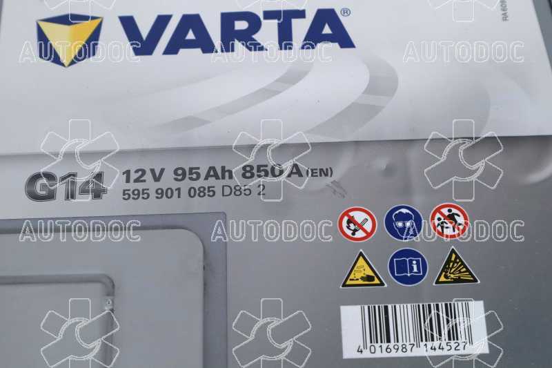Аккумулятор   95Ah-12v VARTA Silver Dynamic AGM (A5) (353х175х190),R,EN850. Фото 7