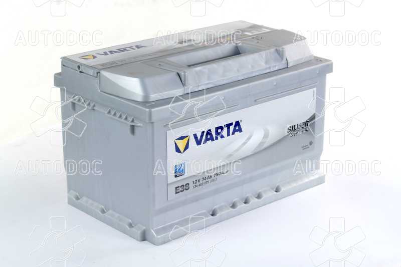 Аккумулятор   74Ah-12v VARTA SD(E38) (278x175x175),R,EN750. Фото 2