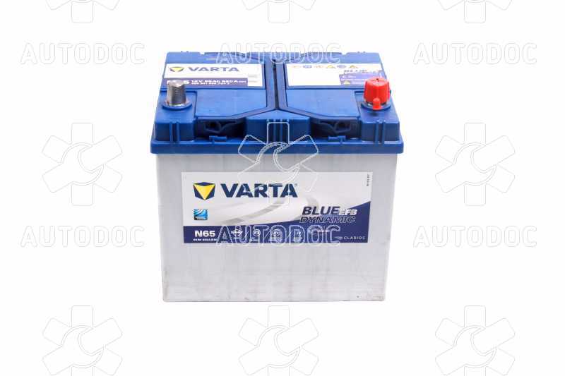 Аккумулятор   65Ah-12v VARTA BD(N65) EFB (232х173х225),R,EN650 Азия. Фото 6