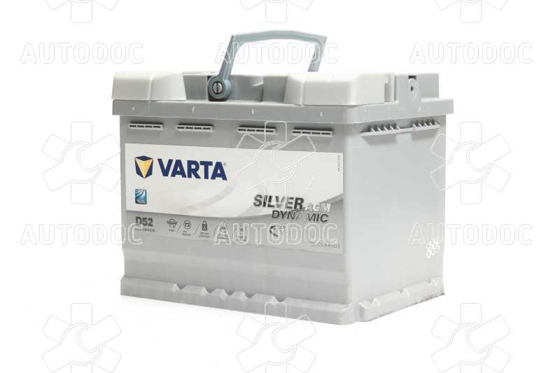 Аккумулятор   60Ah-12v VARTA Silver Dynamic AGM (D52/A8) (242х175х190),R,EN680. Фото 1