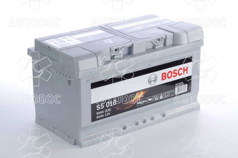 Аккумулятор   85Ah-12v BOSCH (S5010) (315x175x175),R,EN800. Фото 2