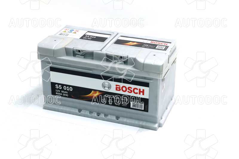 Аккумулятор   85Ah-12v BOSCH (S5010) (315x175x175),R,EN800. Фото 3