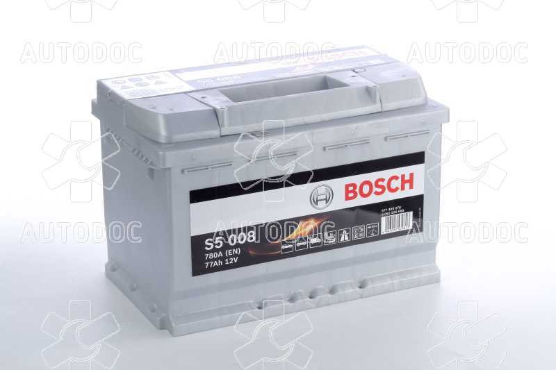 Аккумулятор   77Ah-12v BOSCH (S5008) (278x175x190),R,EN780. Фото 2