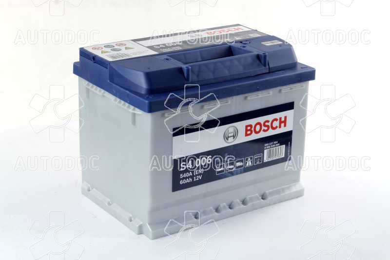 Аккумулятор   60Ah-12v BOSCH (S4006) (242x175x190),L,EN540. Фото 2