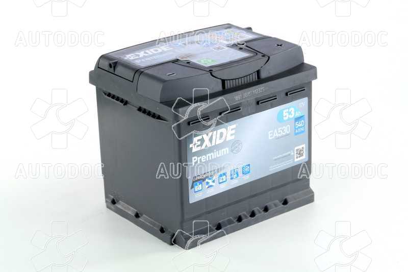 Аккумулятор   53Ah-12v Exide PREMIUM(207х175х190),R,EN540. Фото 1
