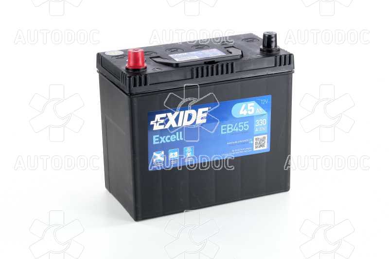 Аккумулятор   45Ah-12v Exide EXCELL(234х127х220),L,EN330 Азия. Фото 2