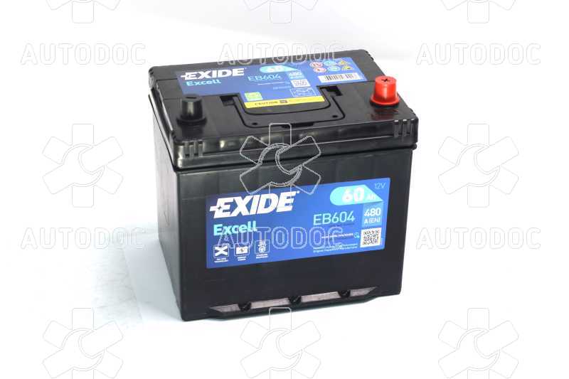 Аккумулятор   60Ah-12v Exide EXCELL(230х172х220),R,EN480 Азия. Фото 1