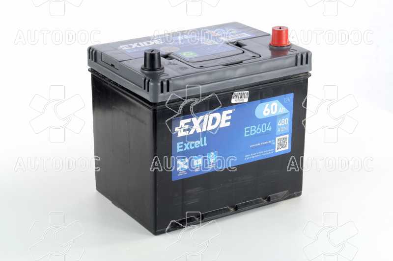 Аккумулятор   60Ah-12v Exide EXCELL(230х172х220),R,EN480 Азия. Фото 2