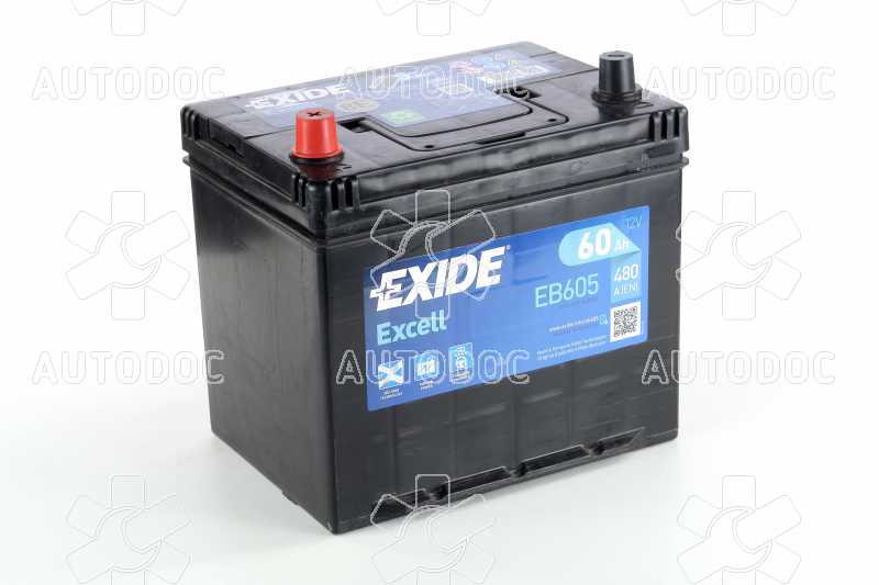 Аккумулятор   60Ah-12v Exide EXCELL(230х172х220),L,EN480 Азия. Фото 2