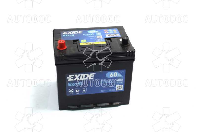Аккумулятор   60Ah-12v Exide EXCELL(230х172х220),L,EN480 Азия. Фото 10