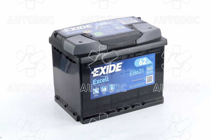 Аккумулятор   62Ah-12v Exide EXCELL(242х175х190),L,EN540. Фото 2